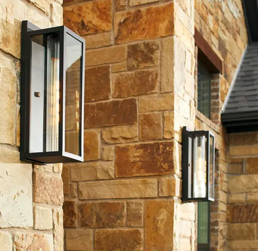 coastal style outdoor wall lanterns with black finish